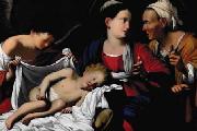 Carlo Saraceni The Madonna and Child with Saint Anne and an Angle Sweden oil painting artist